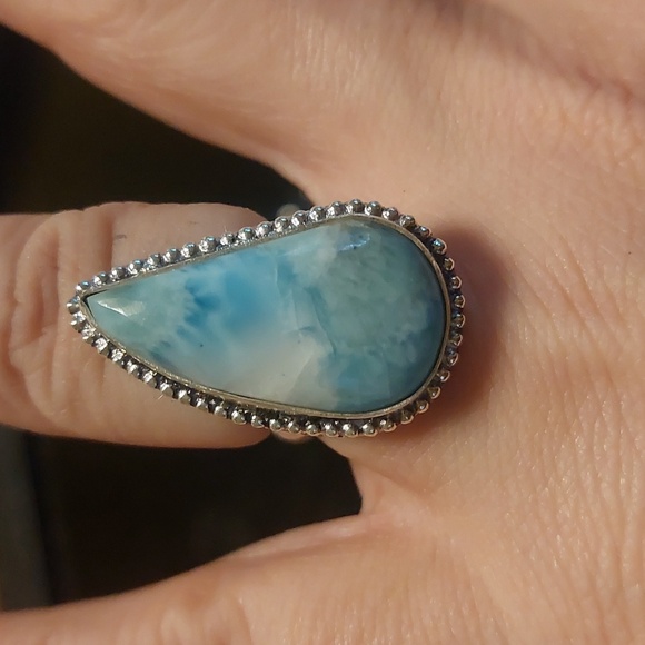 Gorgeous Larimar Ring Size 5.75 - Picture 2 of 5